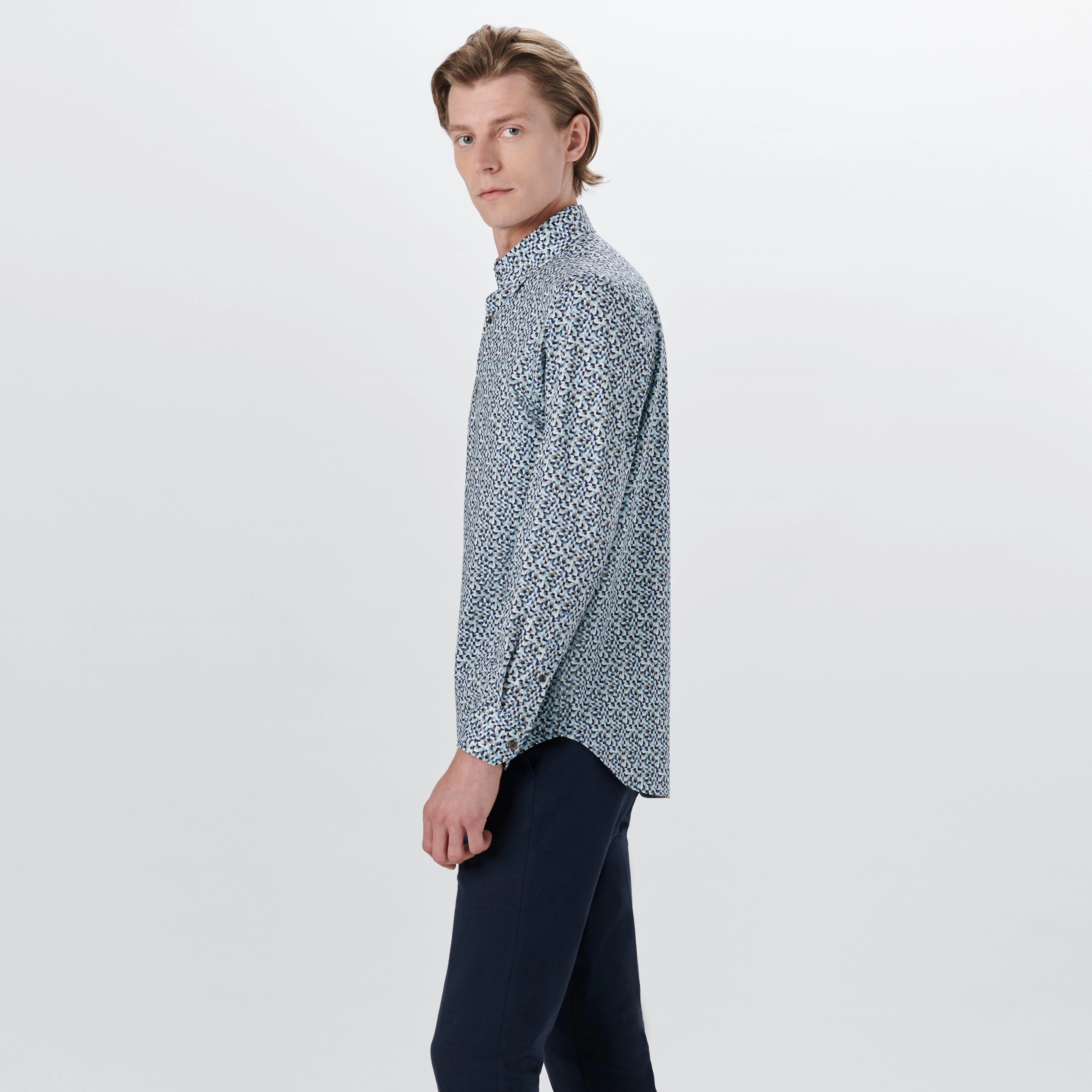 JAMES Geometric Print OoohCotton Shirt