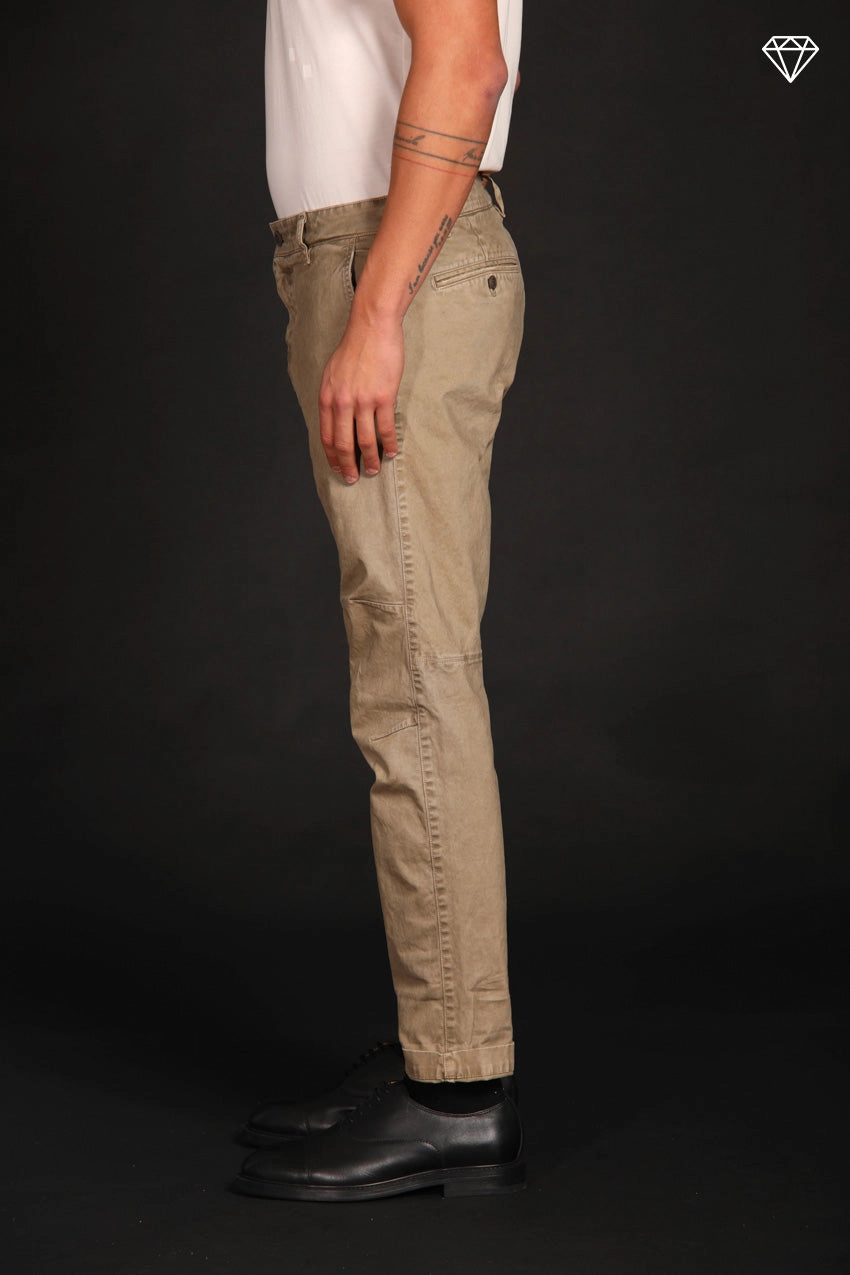 John Coolchinos men's chino pants in gabardine Logo Limited Edition carrot fit ① 