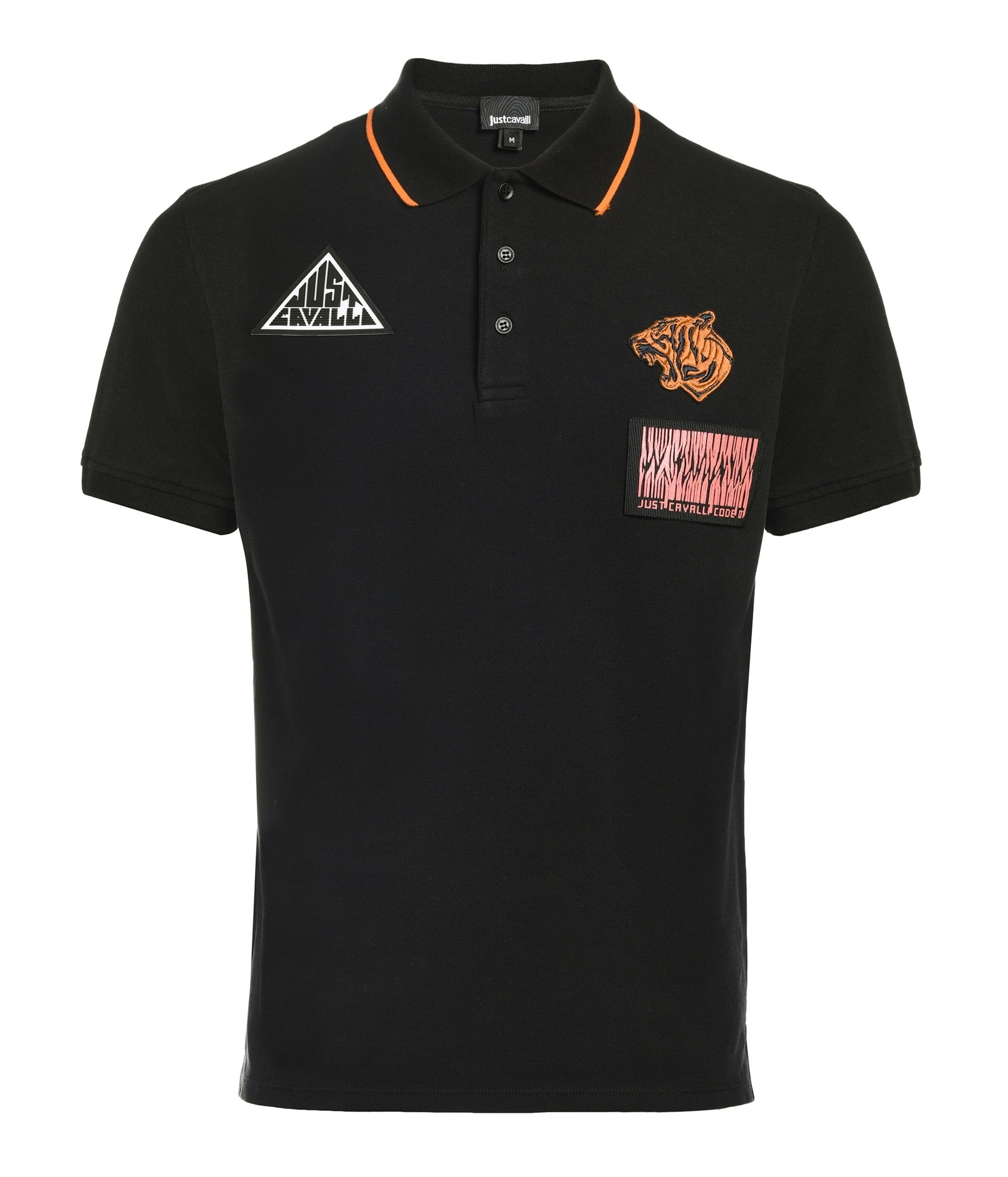 Just Cavalli Logo Patch Short-Sleeved Polo Shirt