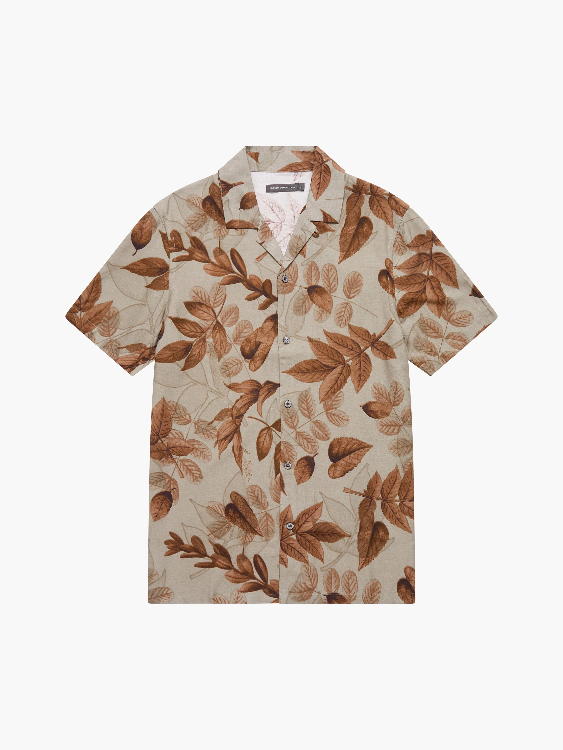 Leafy Viscose Short Sleeve Shirt