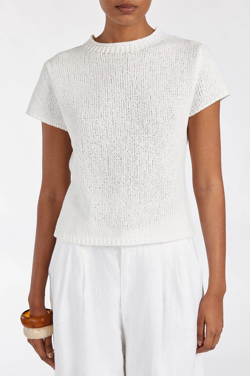 LEO OFF WHITE KNIT TOP