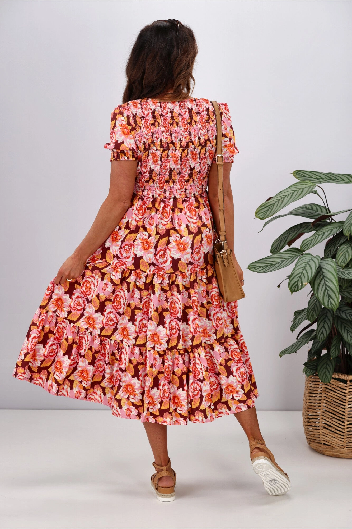 Leoni Short Sleeve Phoenix Dress Floral
