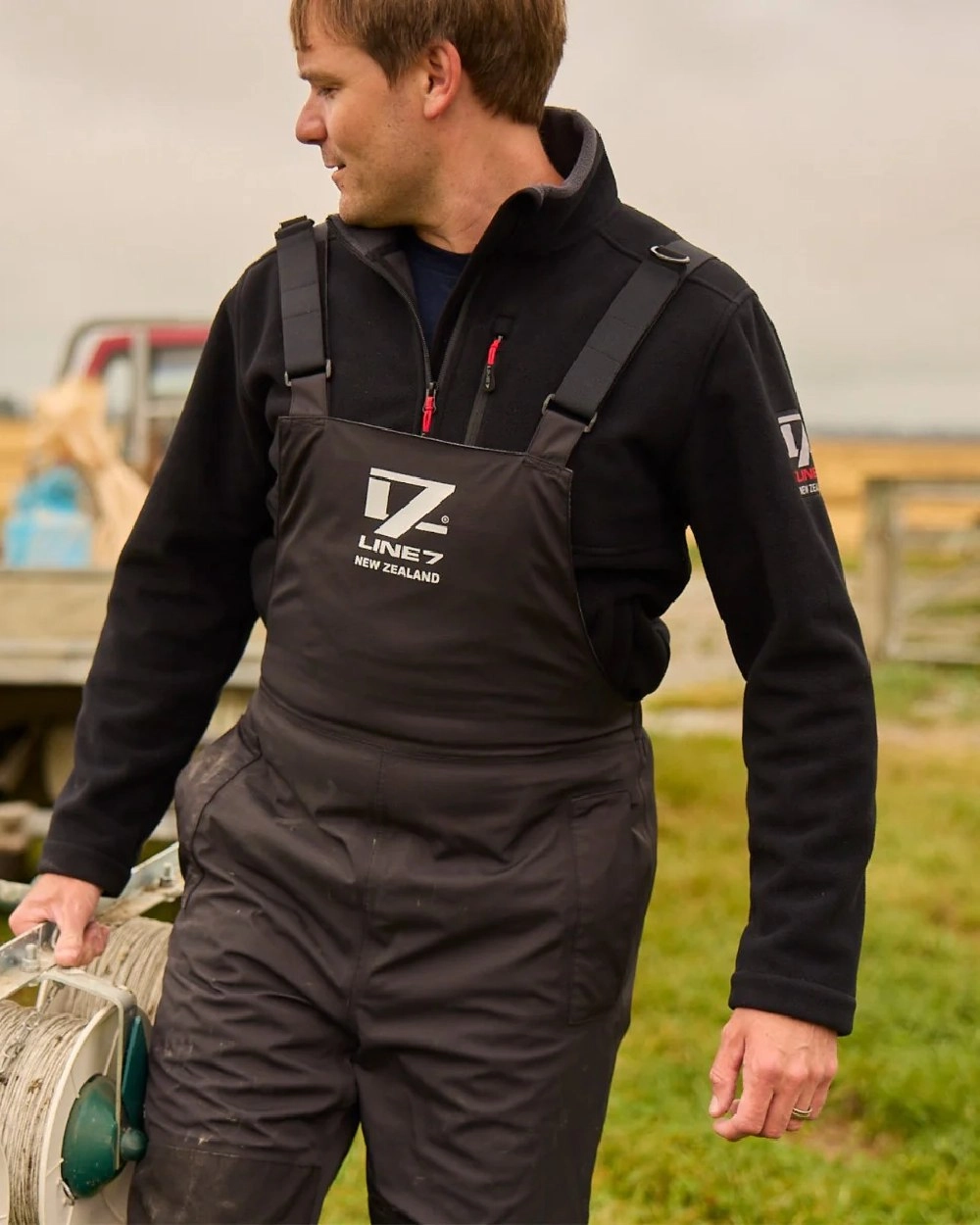 Line 7 Mens Territory Wind Pro Half Zip Fleece Jacket
