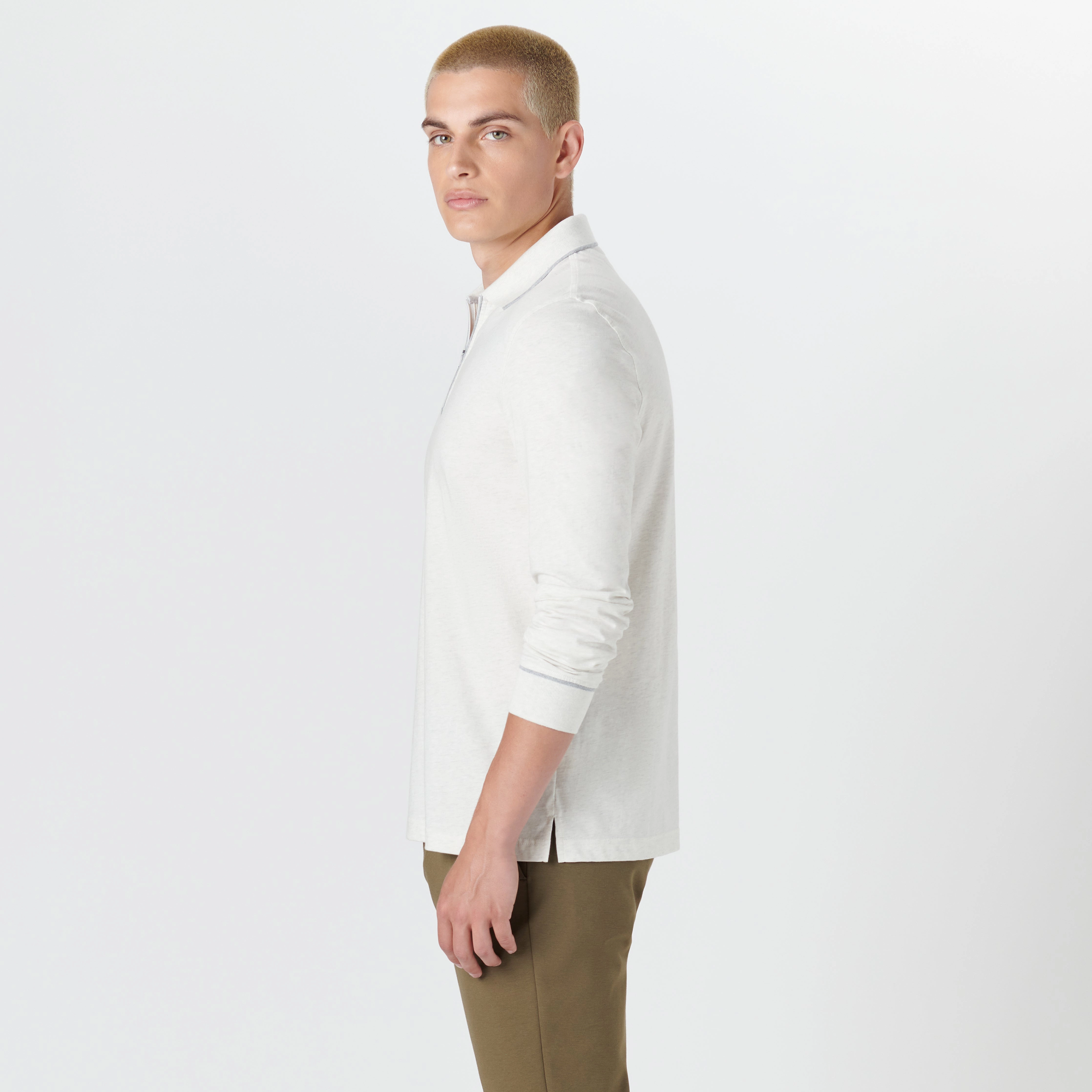Long Sleeve Quarter Zip Polo