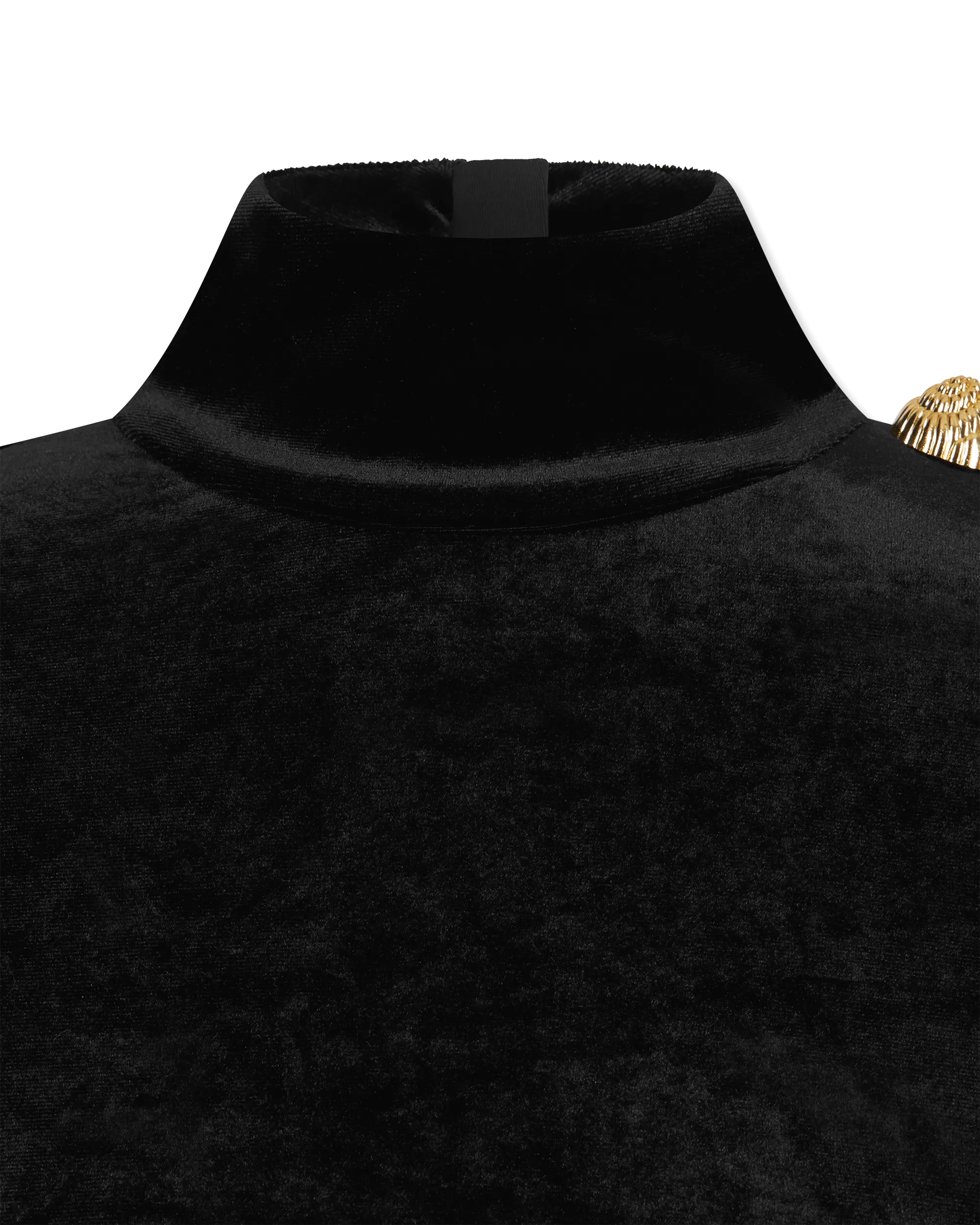 Long-Sleeved Velvet Top