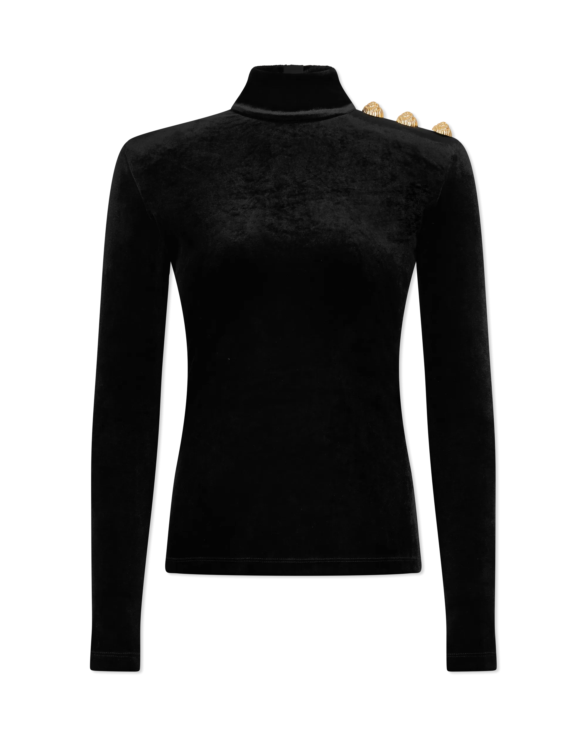 Long-Sleeved Velvet Top
