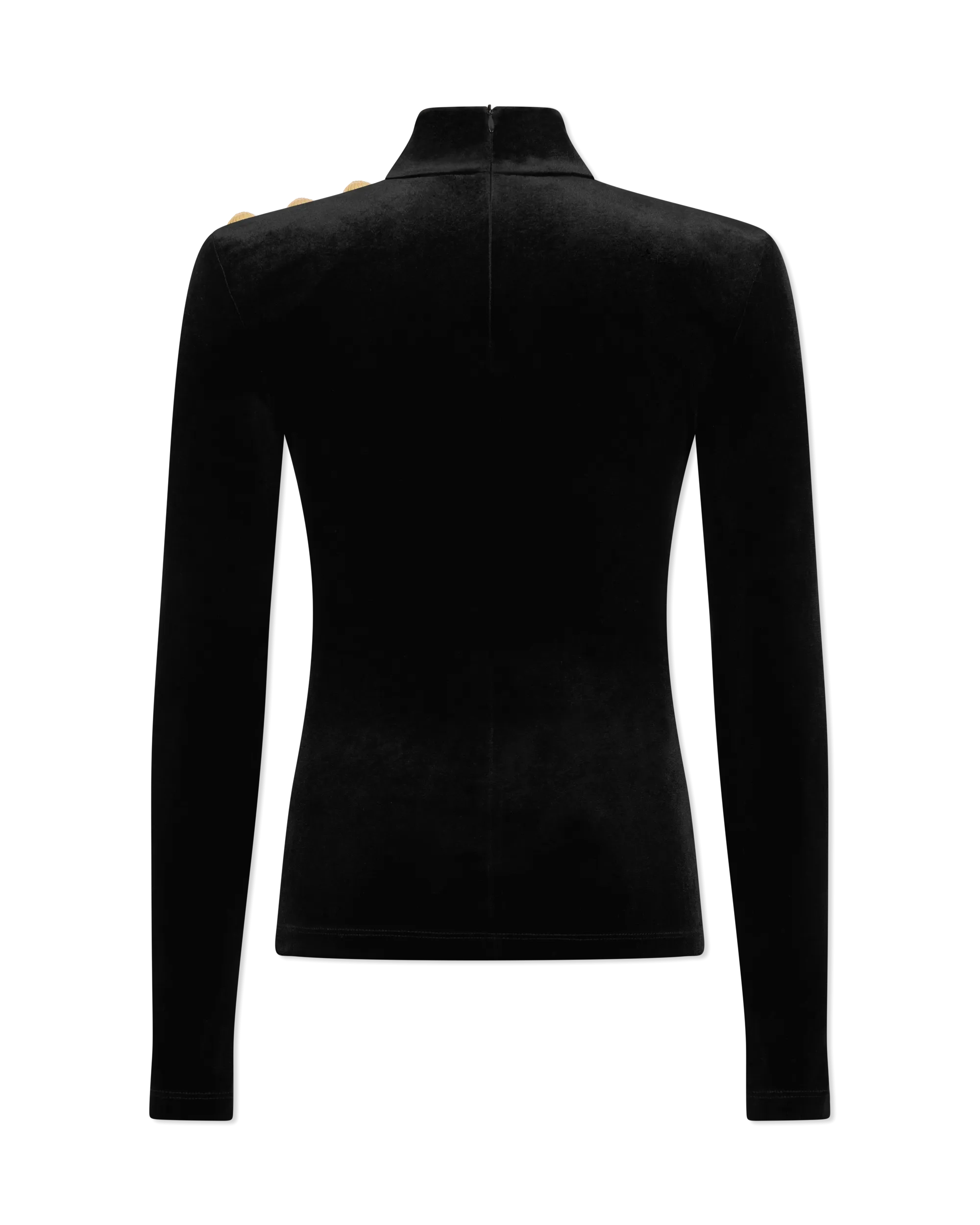 Long-Sleeved Velvet Top