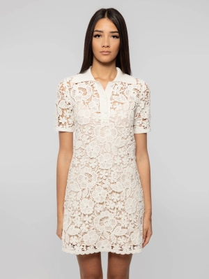 Macramé Lace Dress Cream