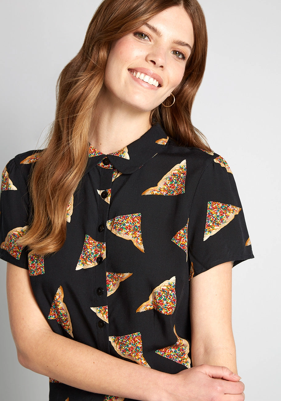 Making That Fairy Bread Button-Up Top