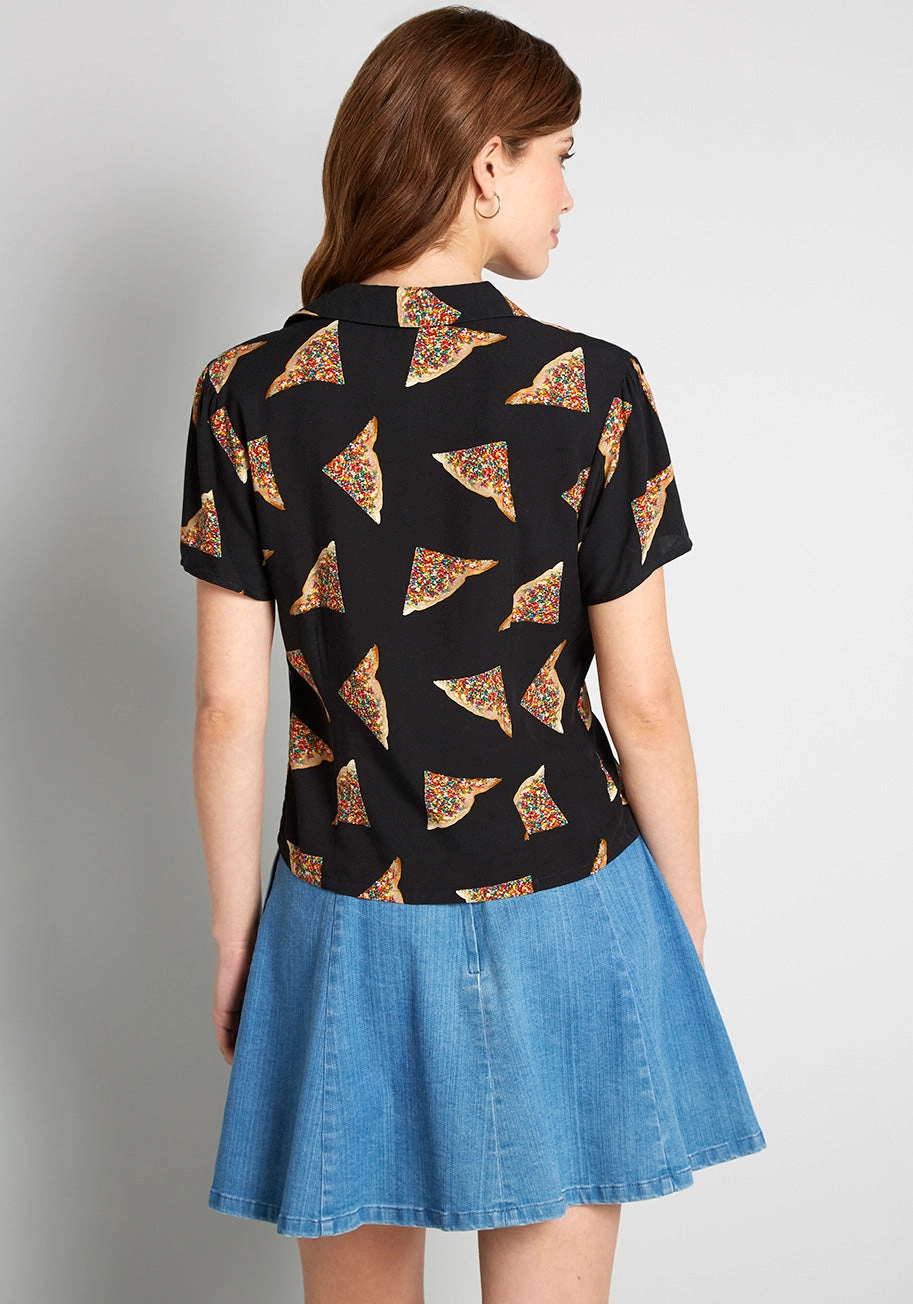 Making That Fairy Bread Button-Up Top