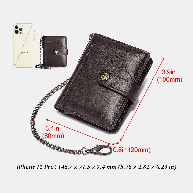 Men Bifold Short RFID Blocking Anti Magnetic Wallet