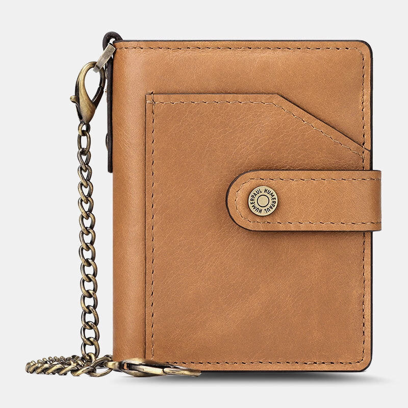 Men Bifold Short RFID Blocking Anti Magnetic Wallet