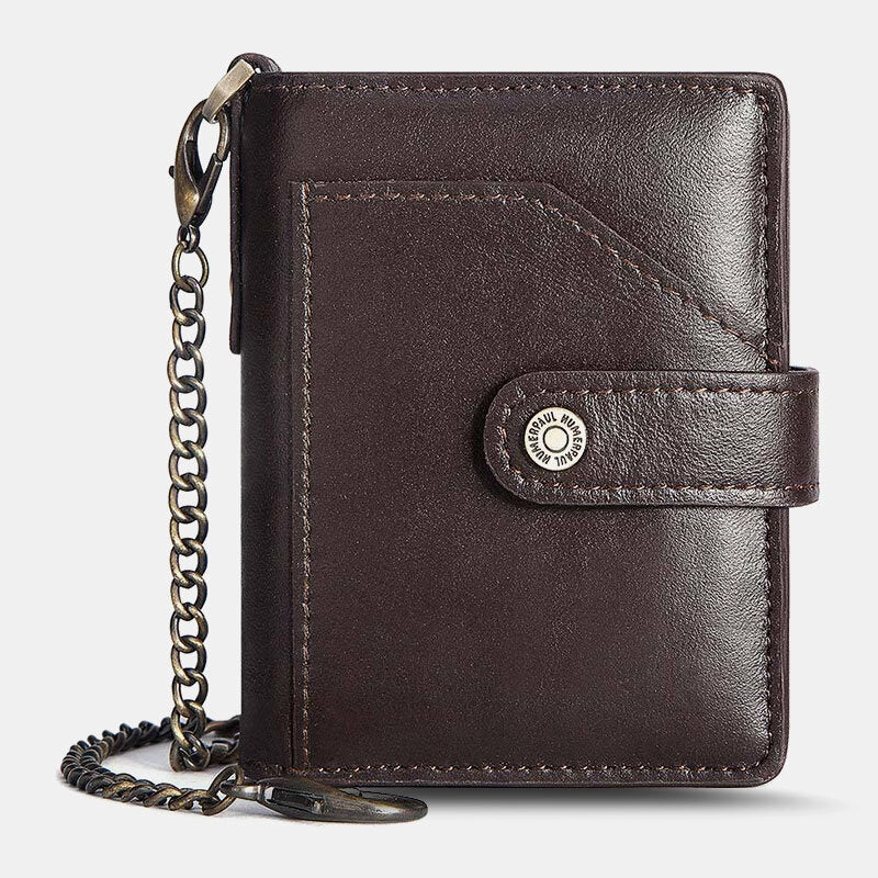 Men Bifold Short RFID Blocking Anti Magnetic Wallet