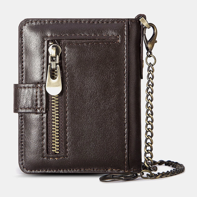 Men Bifold Short RFID Blocking Anti Magnetic Wallet