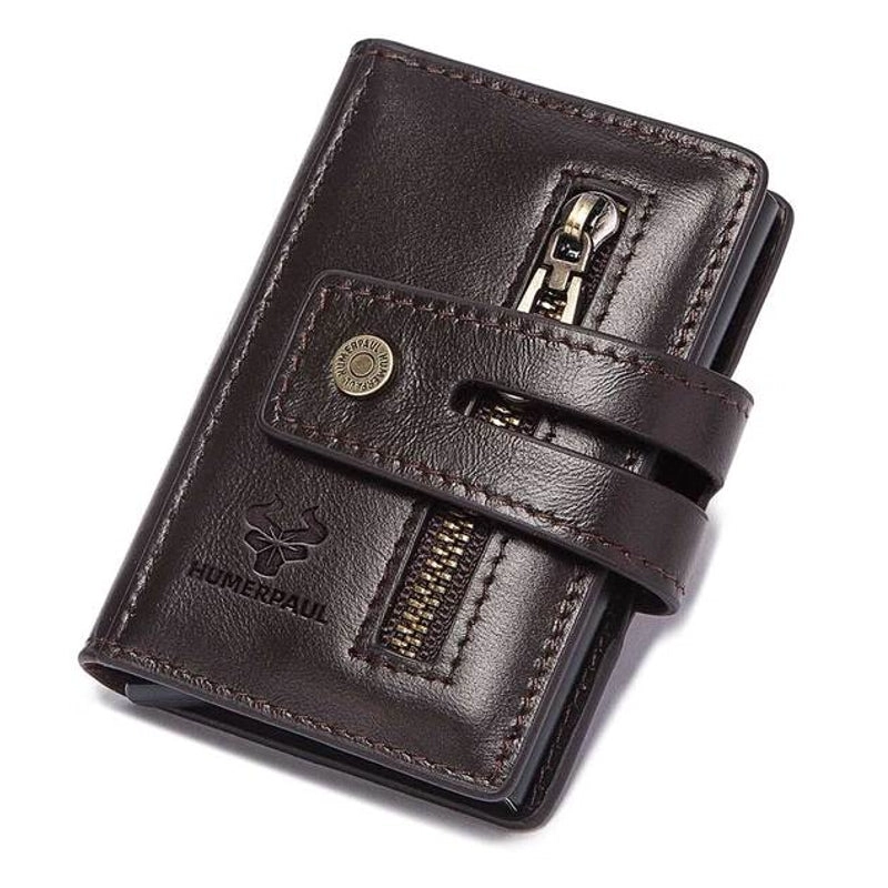 Men Bifold Short RFID Blocking Anti Magnetic Wallet