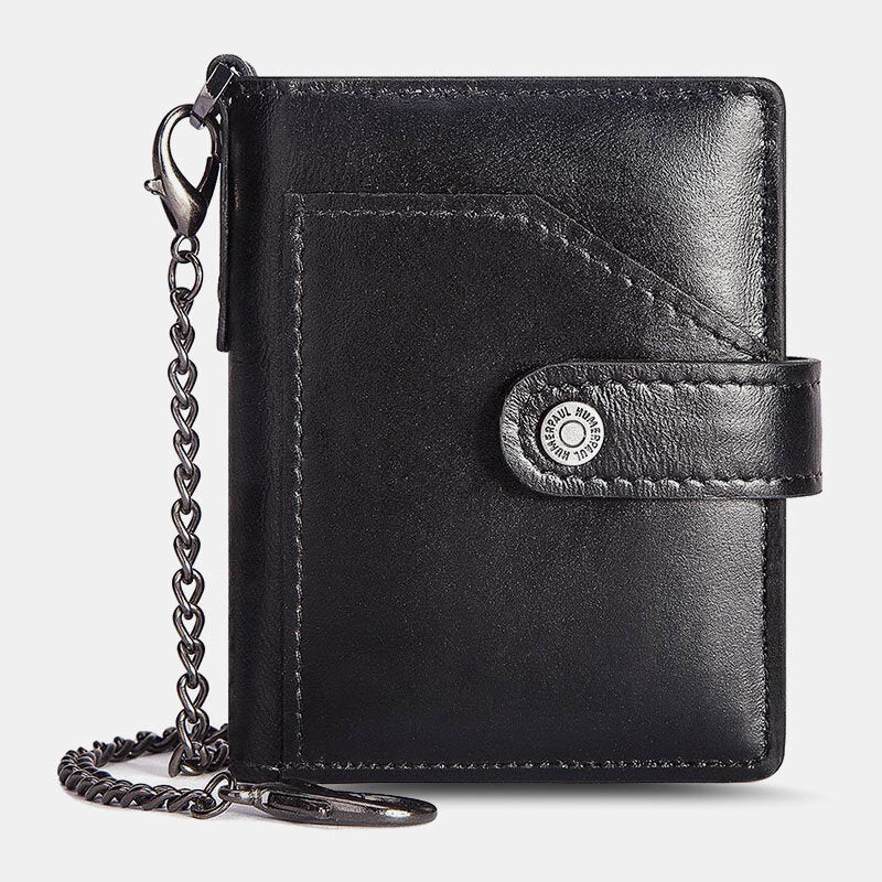 Men Bifold Short RFID Blocking Anti Magnetic Wallet