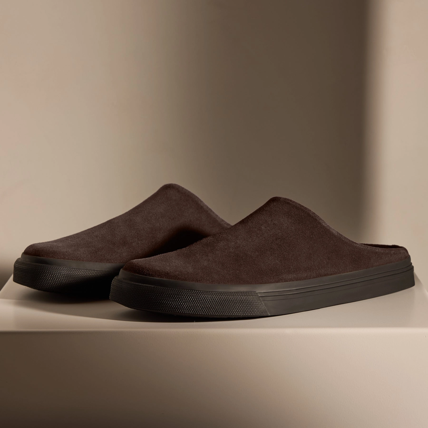 Men's Suede Clog - Cafe