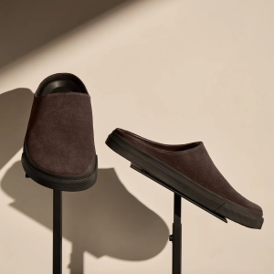 Men's Suede Clog - Cafe
