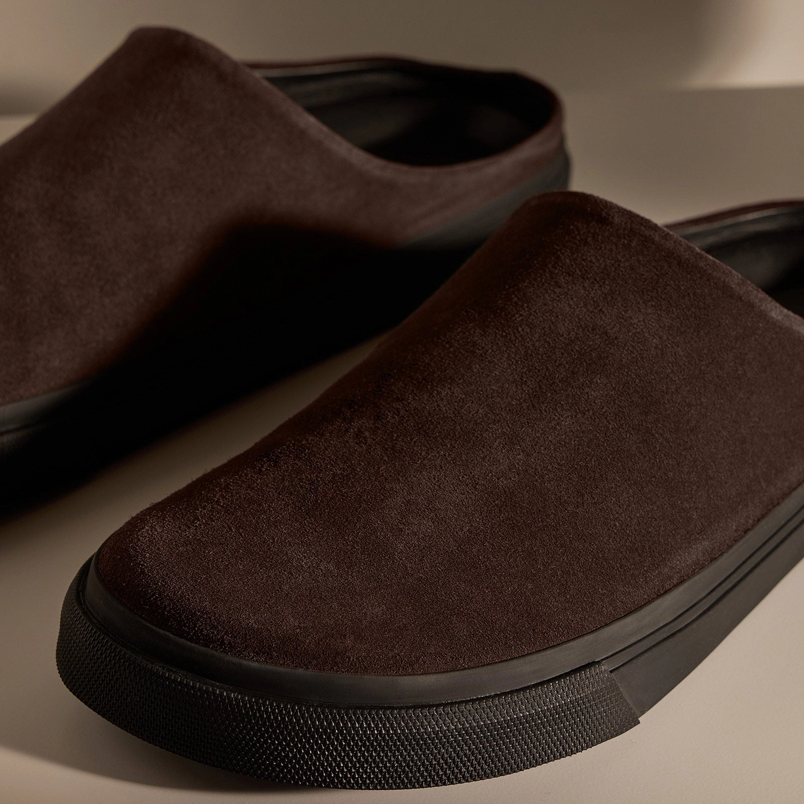 Men's Suede Clog - Cafe