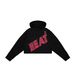 Mitchell and Ness Miami HEAT Big Face Crop Women's Hoodie