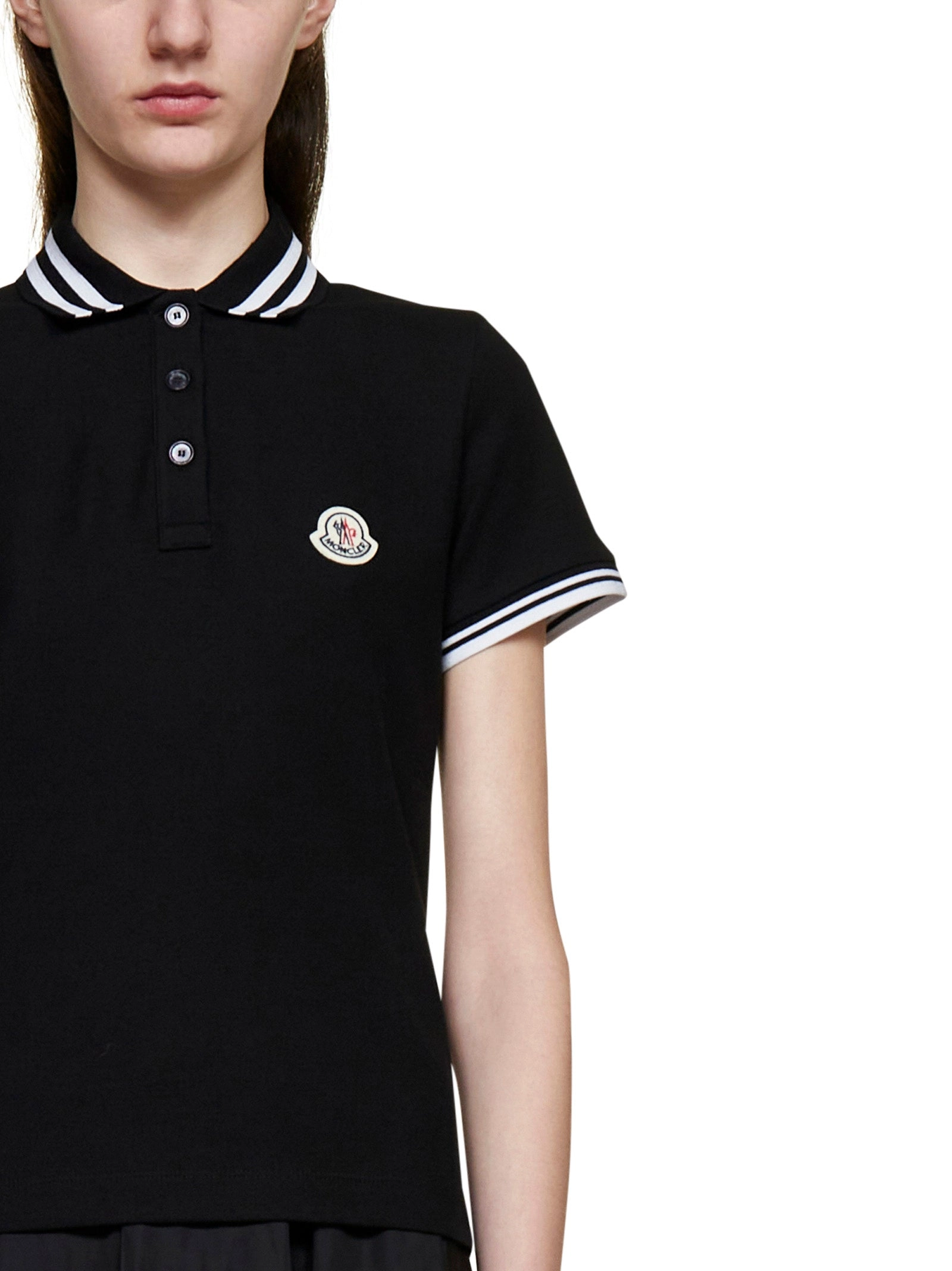 Moncler Logo Patch Short-Sleeved Polo Shirt