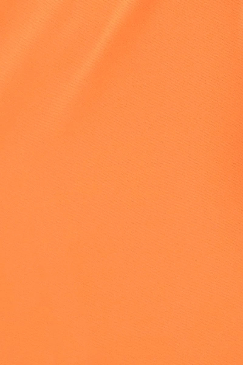 Orange One Shoulder Crop Top
