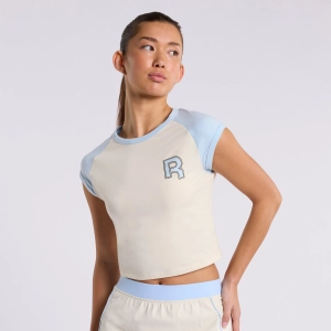 Ov Raglan Tee Alabaster/ Soft Blue