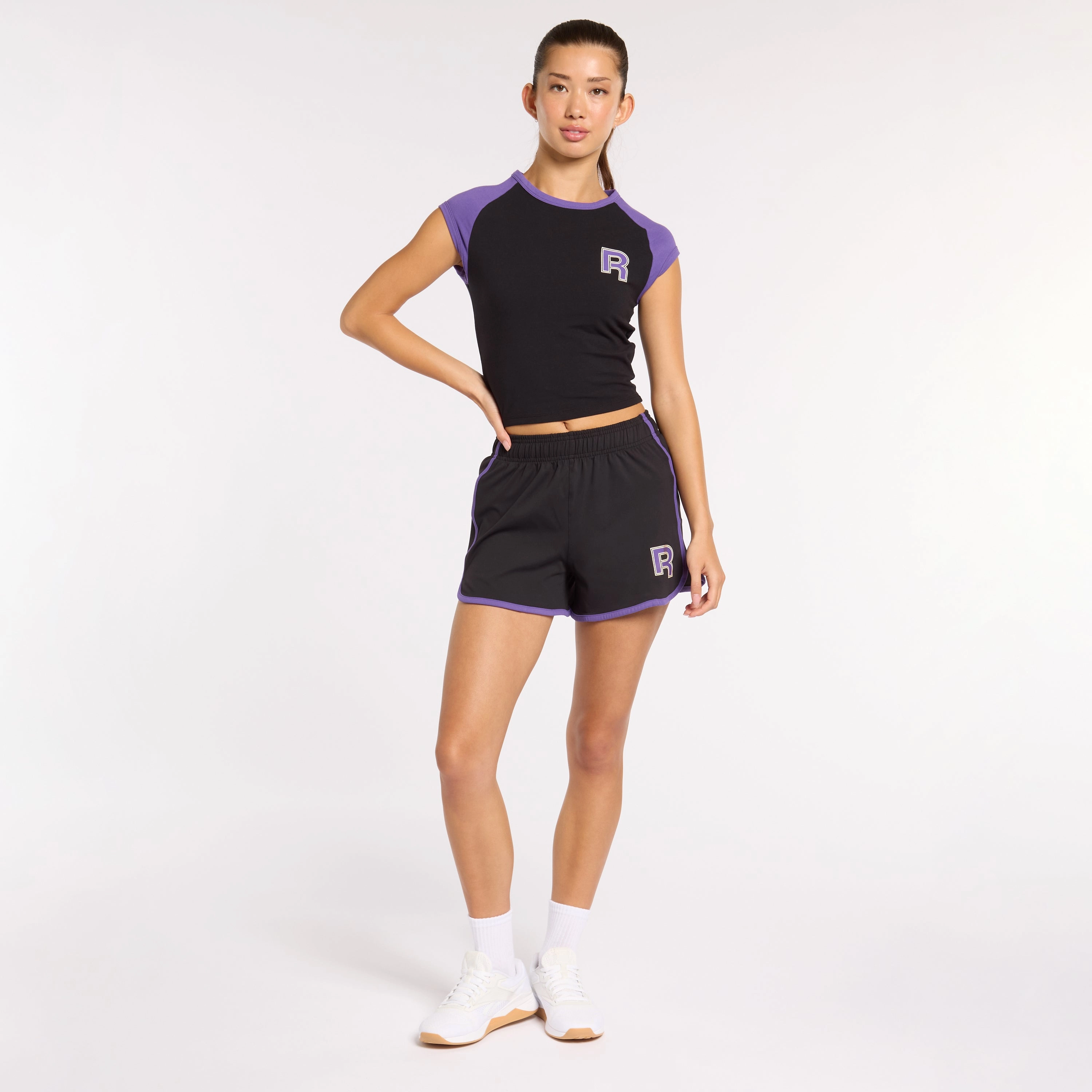 Ov Raglan Tee Black/ Dynamic Purple
