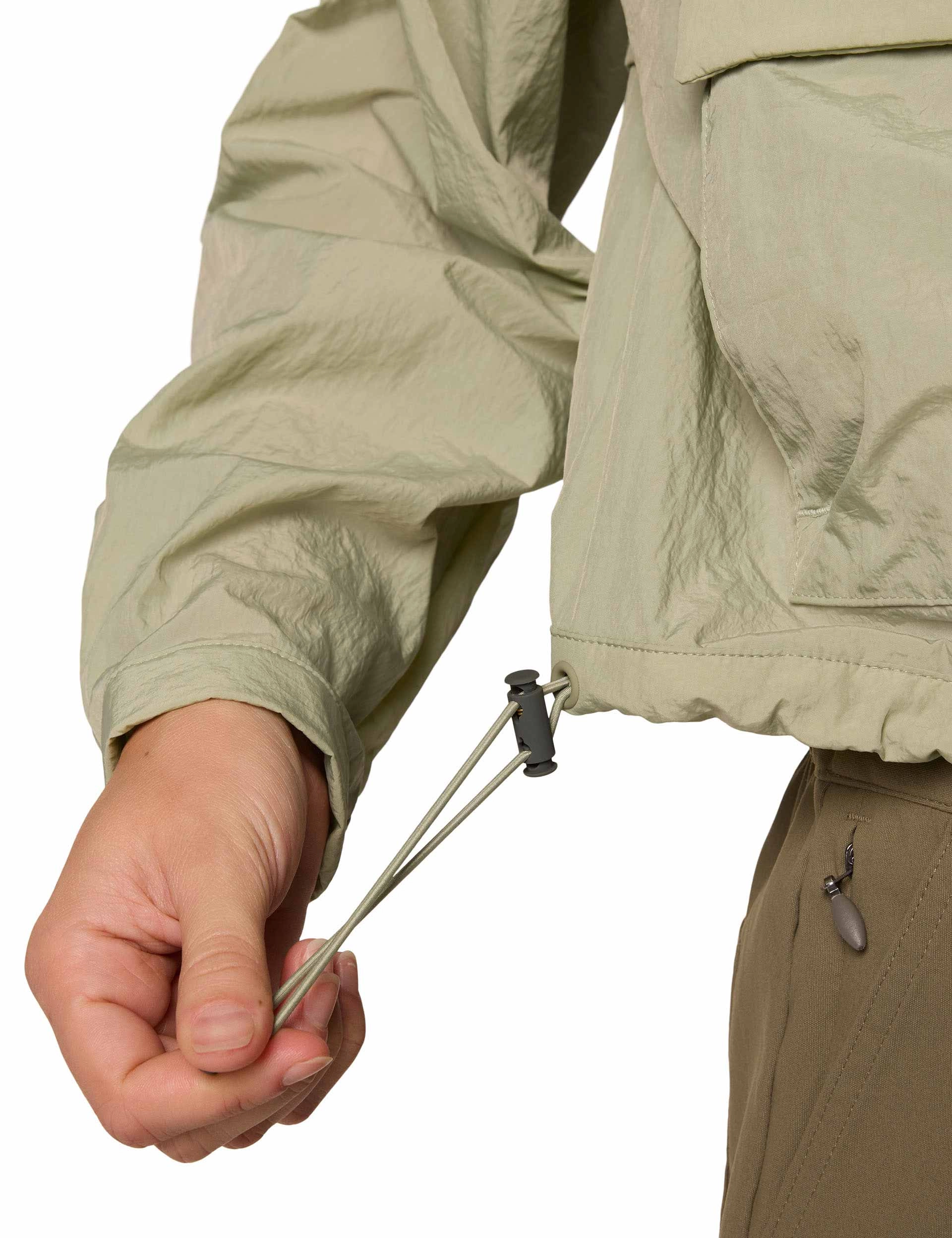 Paracutie Cropped Cargo Windbreaker - Safari