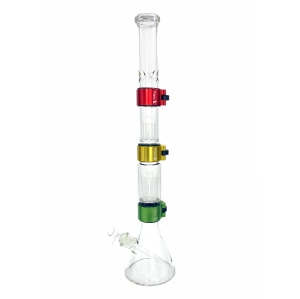 Prism "Rasta" Triple Stack Modular Beaker Bong