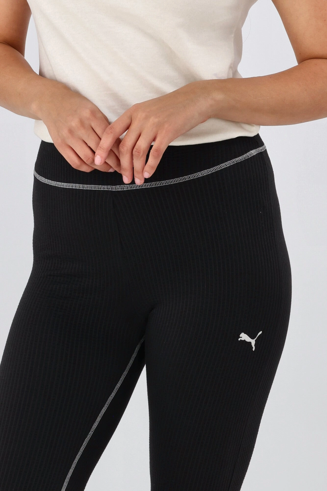 Puma DARE TO Textured Flared Leggings Black