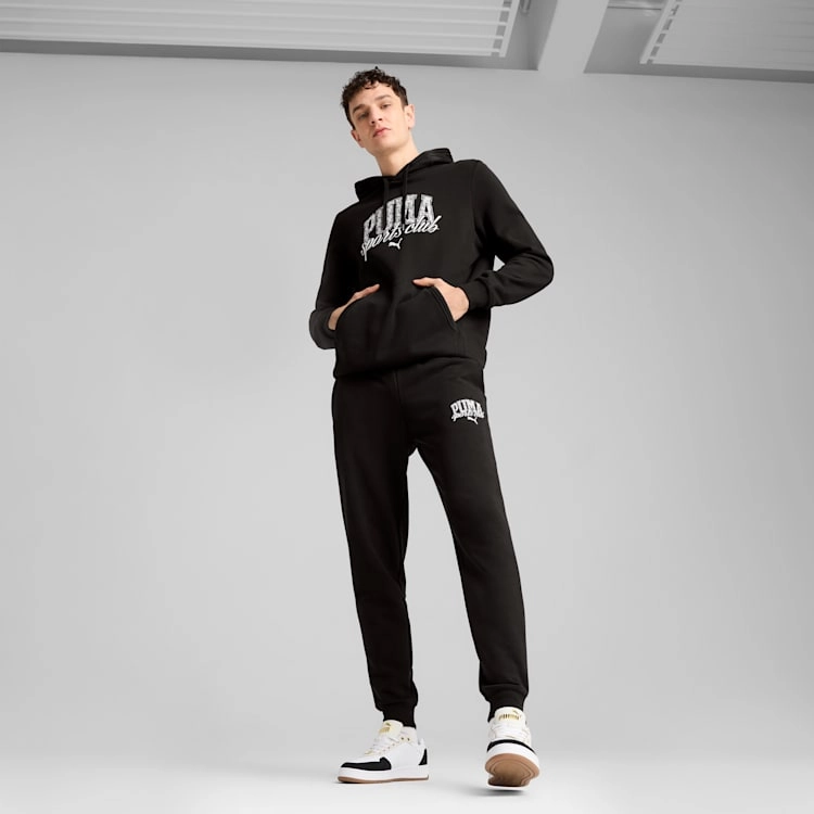 PUMA MEN'S CLASS FRENCH TERRY BLACK SWEATPANTS