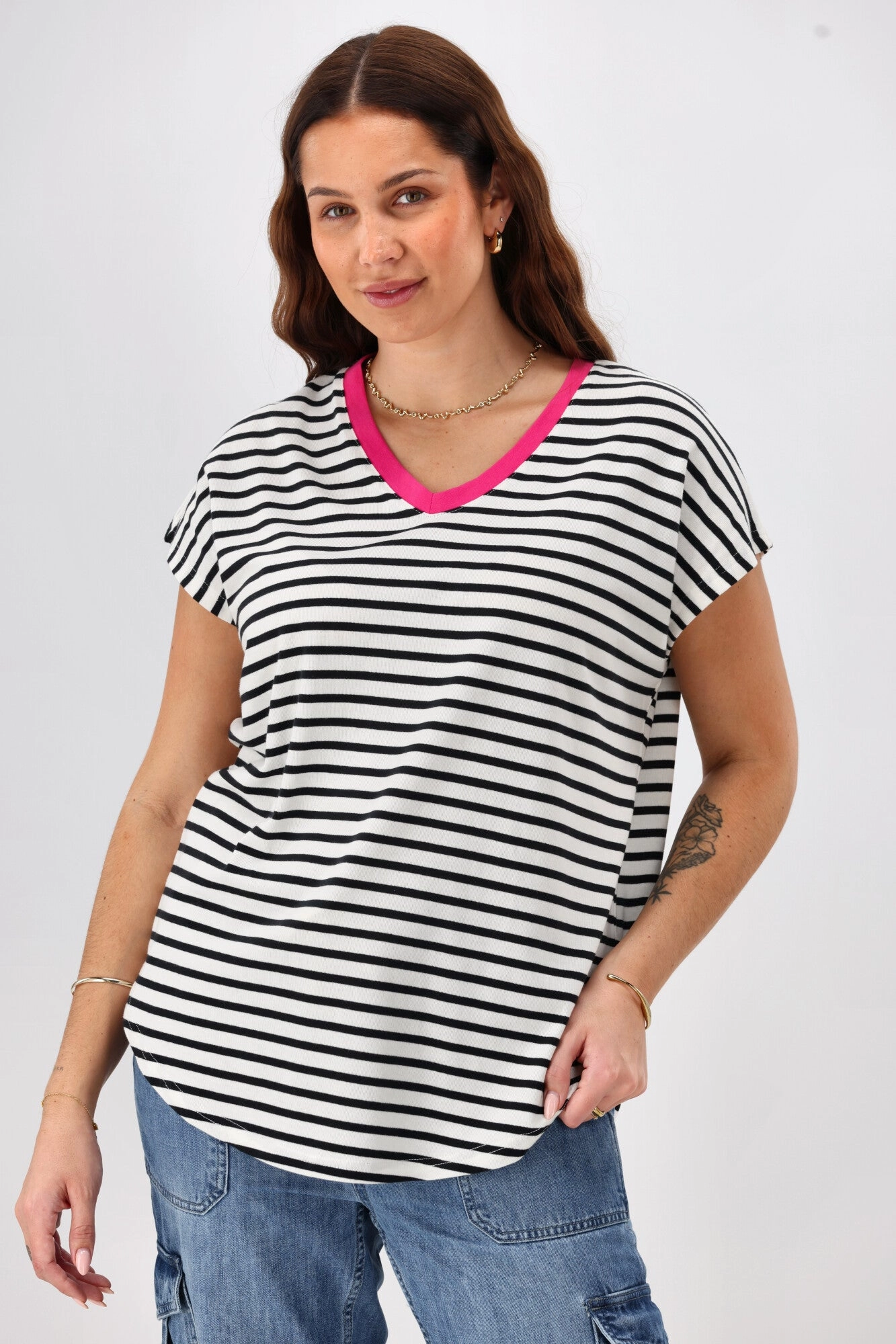 Rebel Club Be Bold Stripe Tee Black White Pre-Order Due Late May
