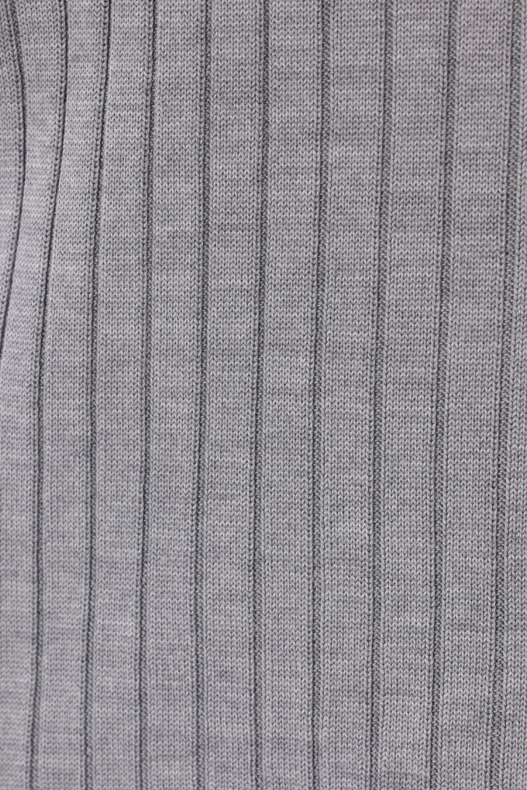 rib silk polo sweater