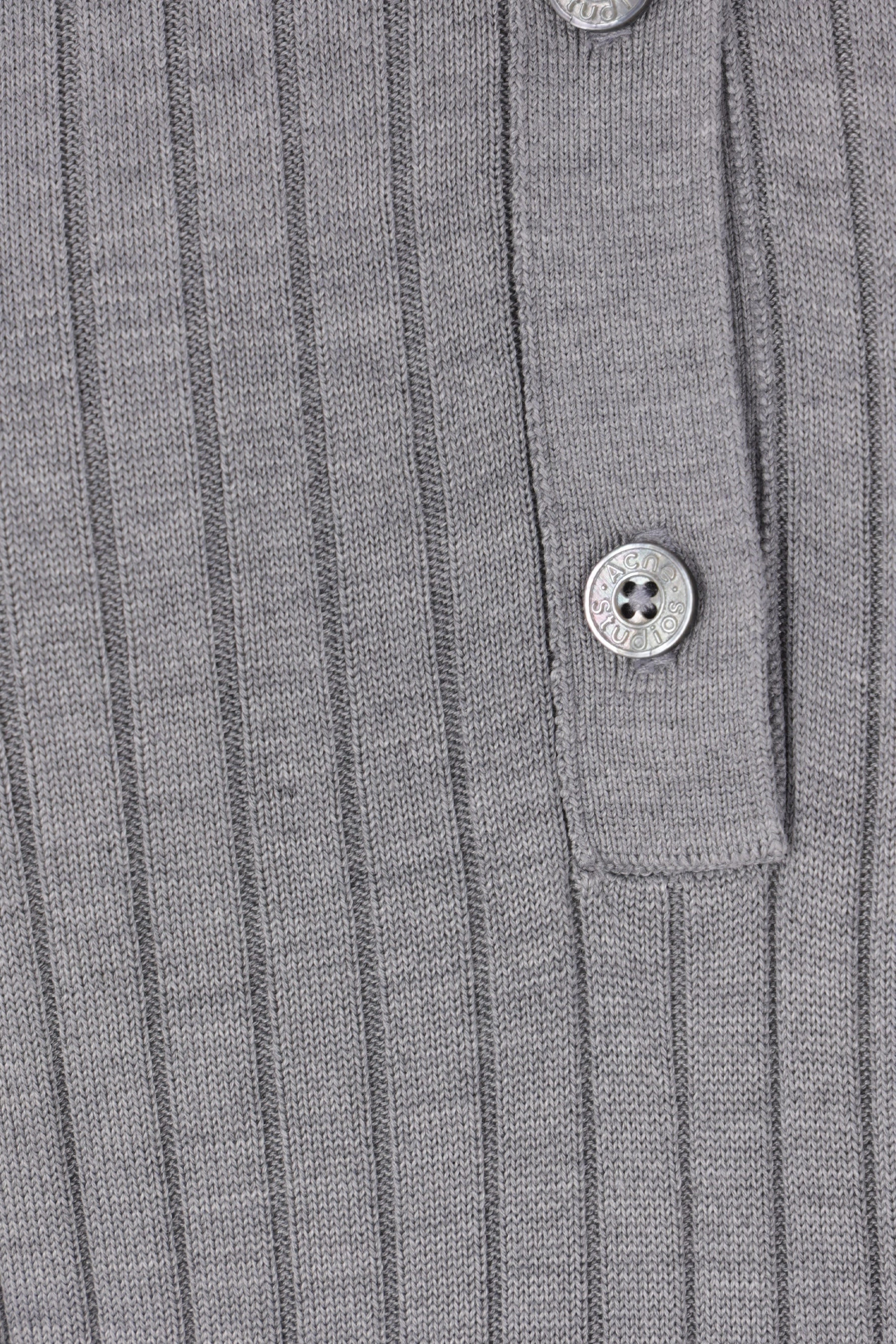 rib silk polo sweater