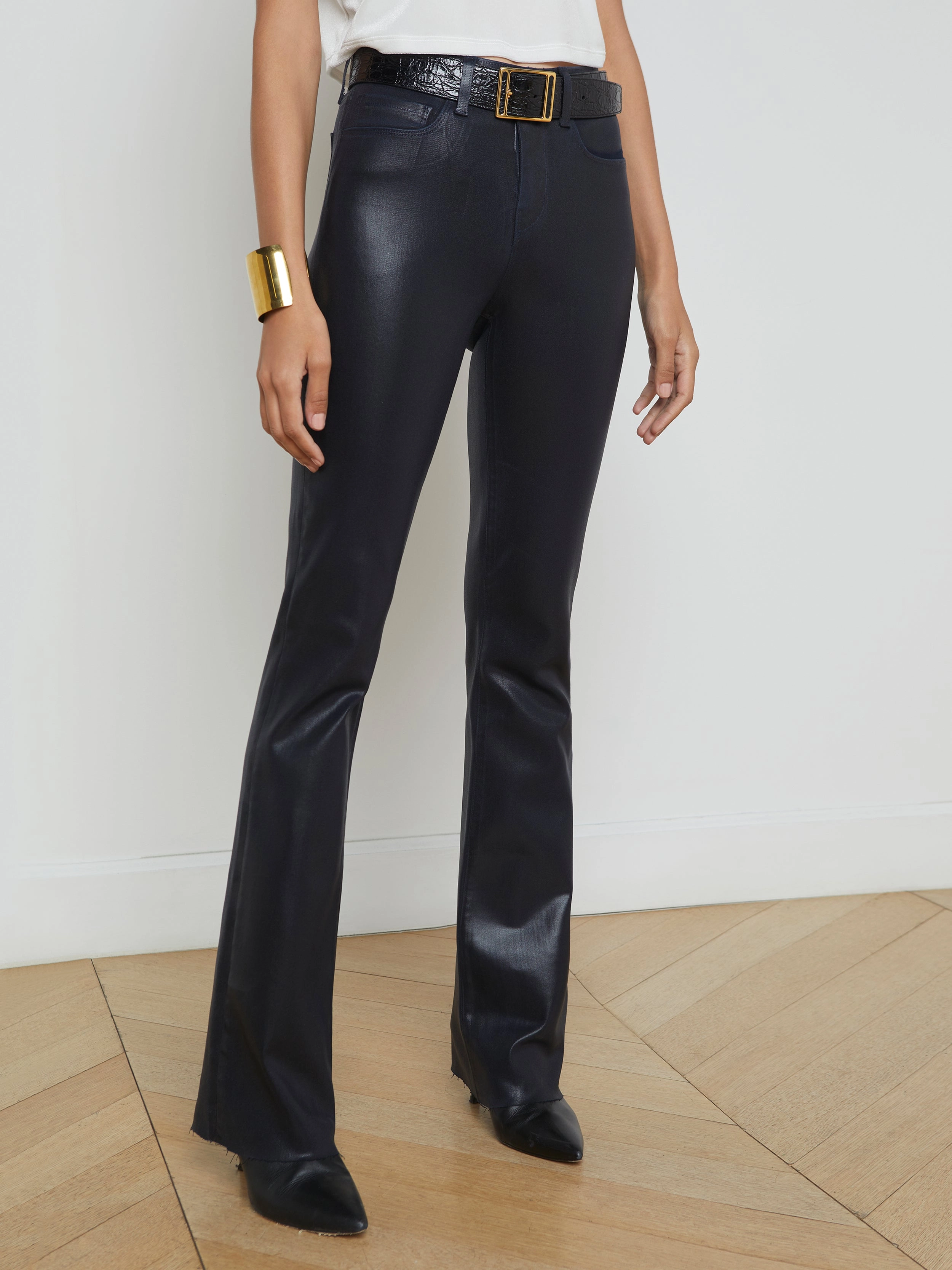 Ruth Coated Straight-Leg Jean