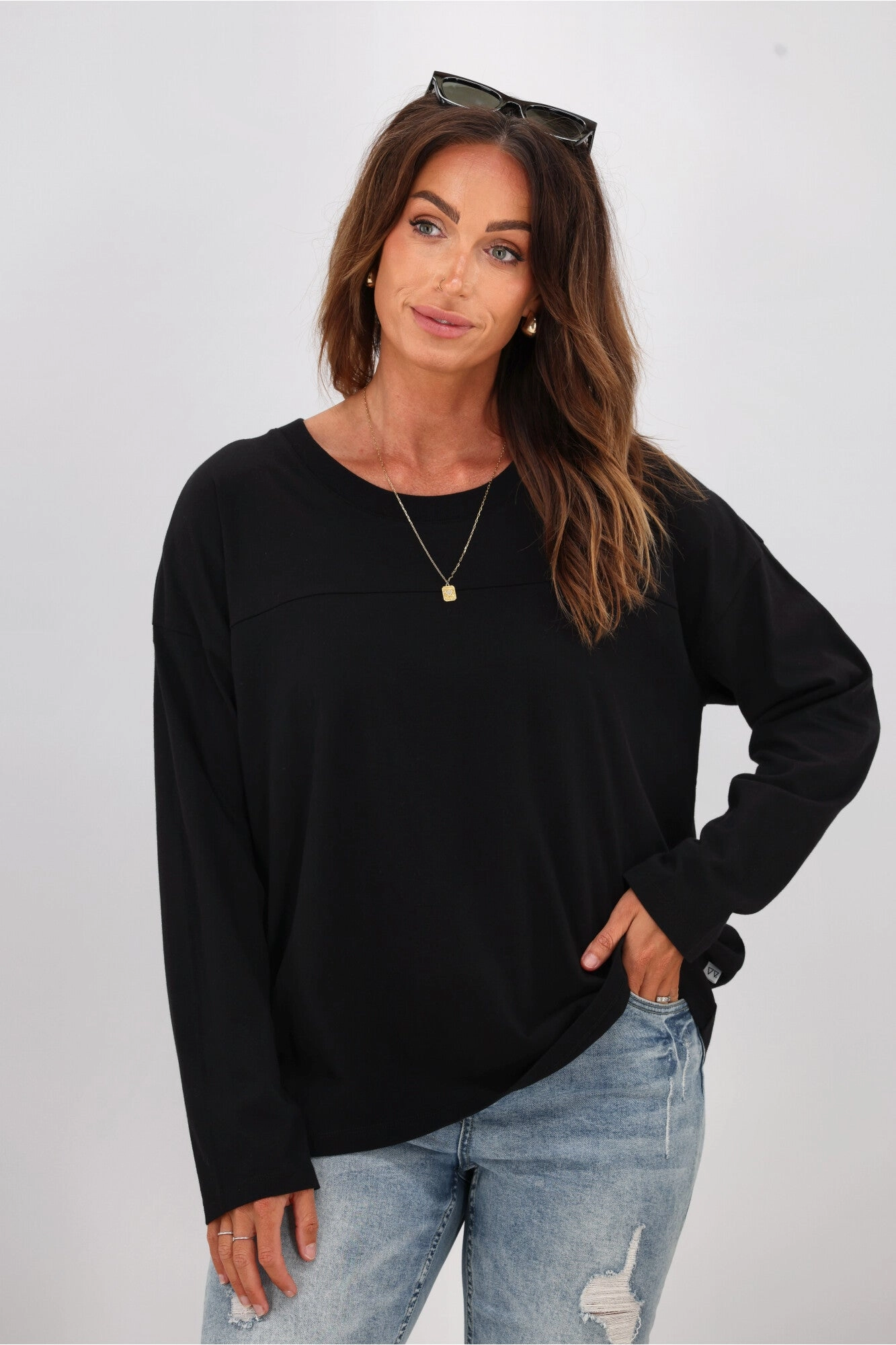 Shine On Essentials Long Sleeve Black