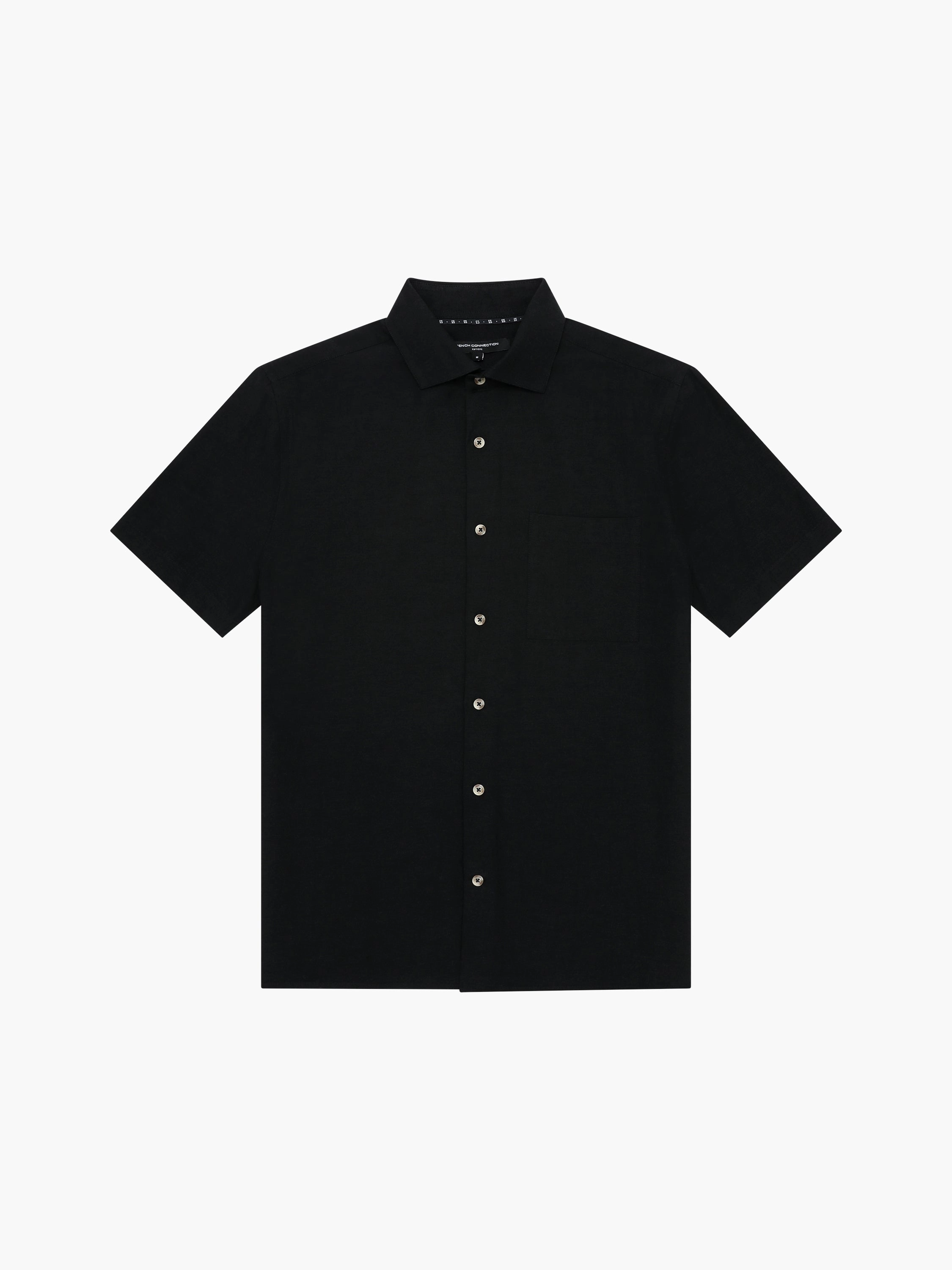 Short Sleeve Linen Blend Shirt