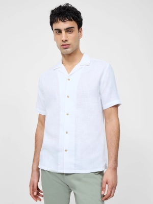 Short Sleeve Matty Weave Revere Shirt