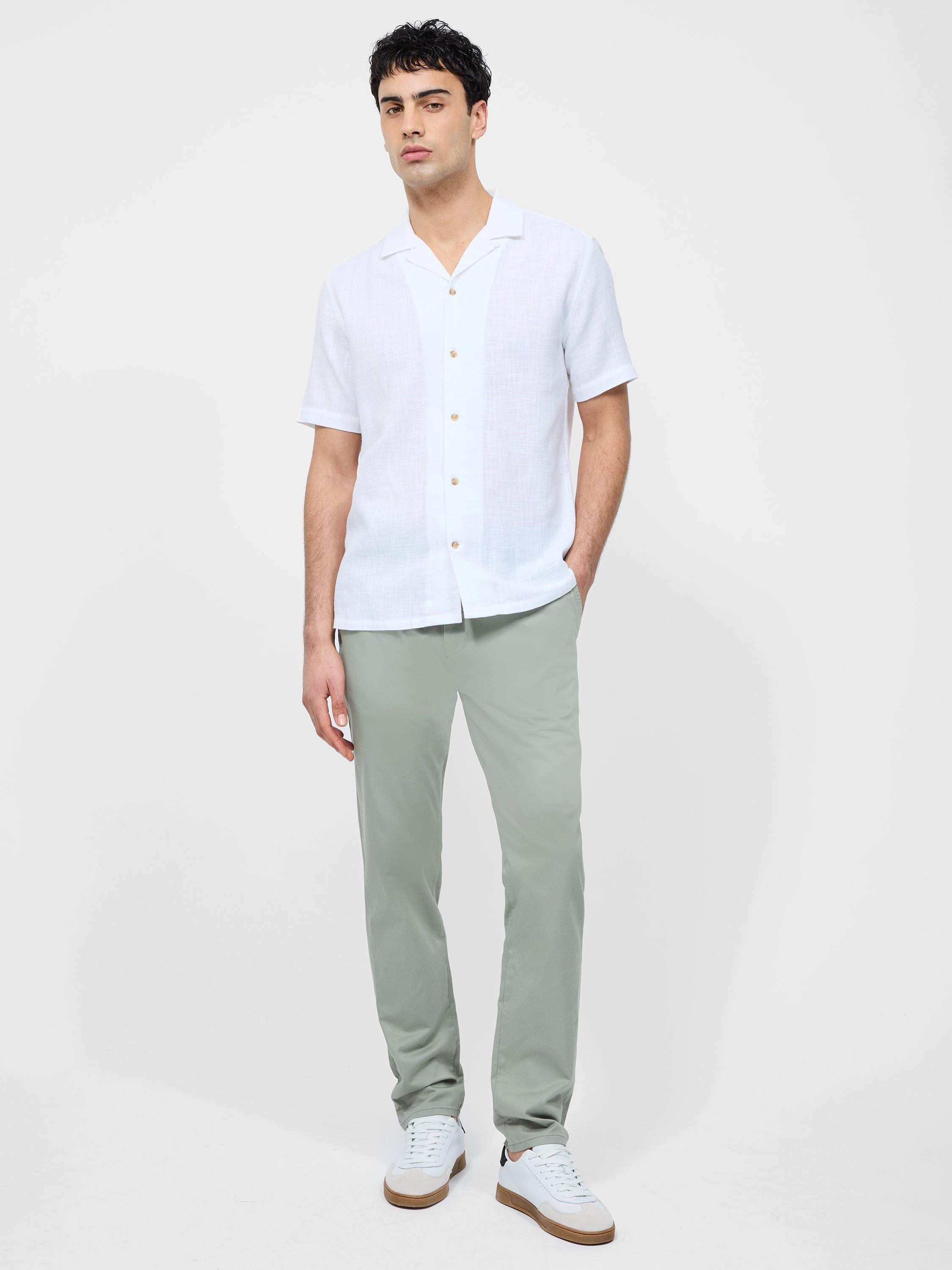 Short Sleeve Matty Weave Revere Shirt