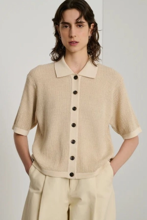 Soeur - David Polo Shirt in Ecru
