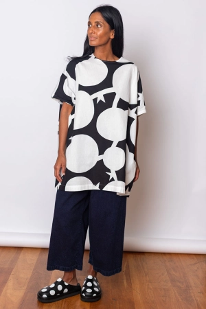 Spiky Polka Dot Big T-Shirt - White