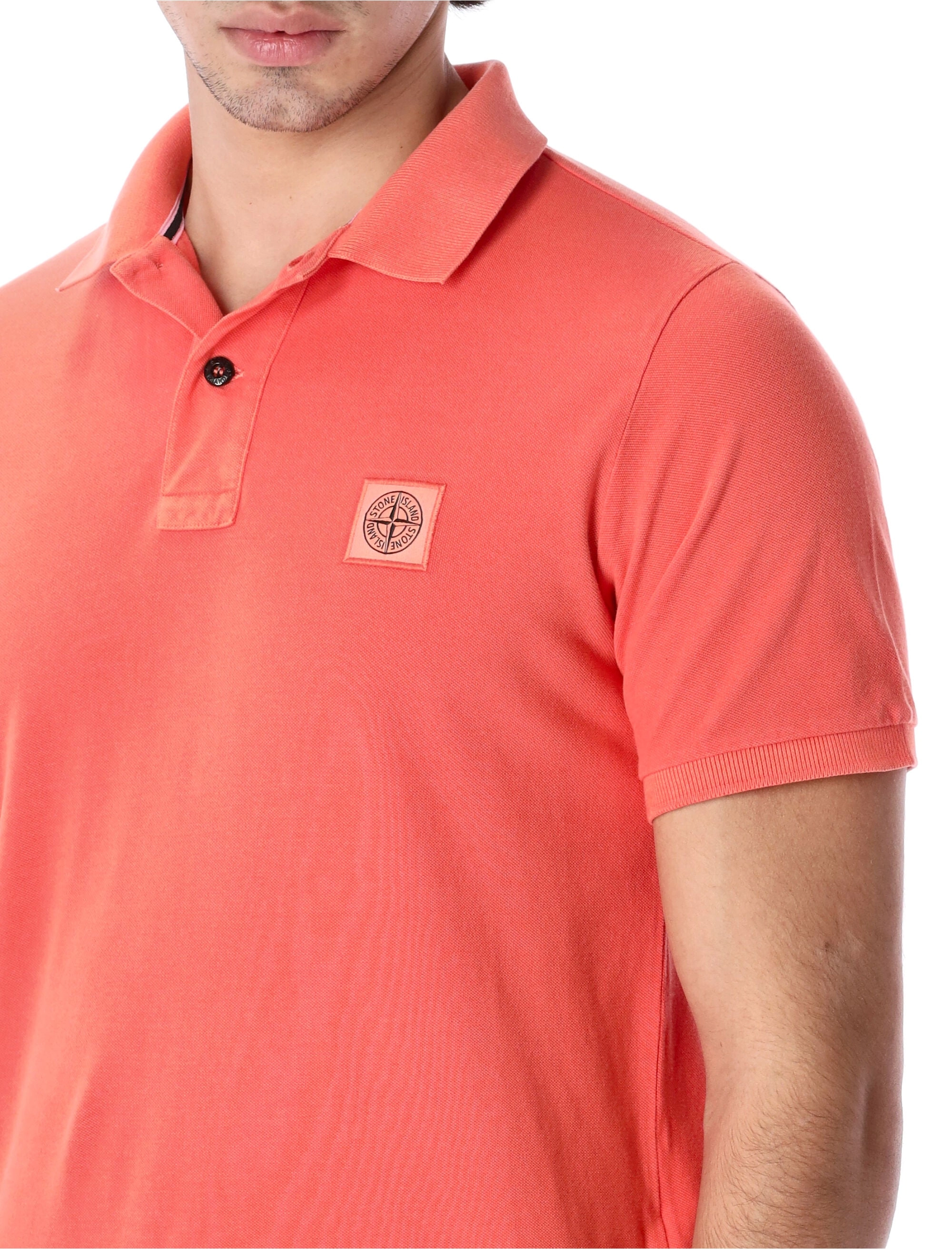 Stone Island Logo-Patch Short-Sleeved Polo Shirt