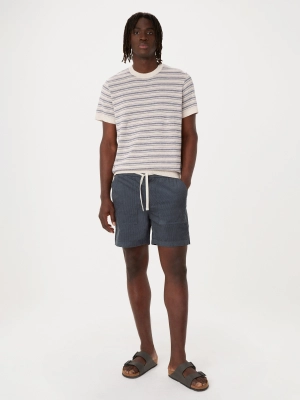 The Short Sleeve Linen Sweater in Light Beige