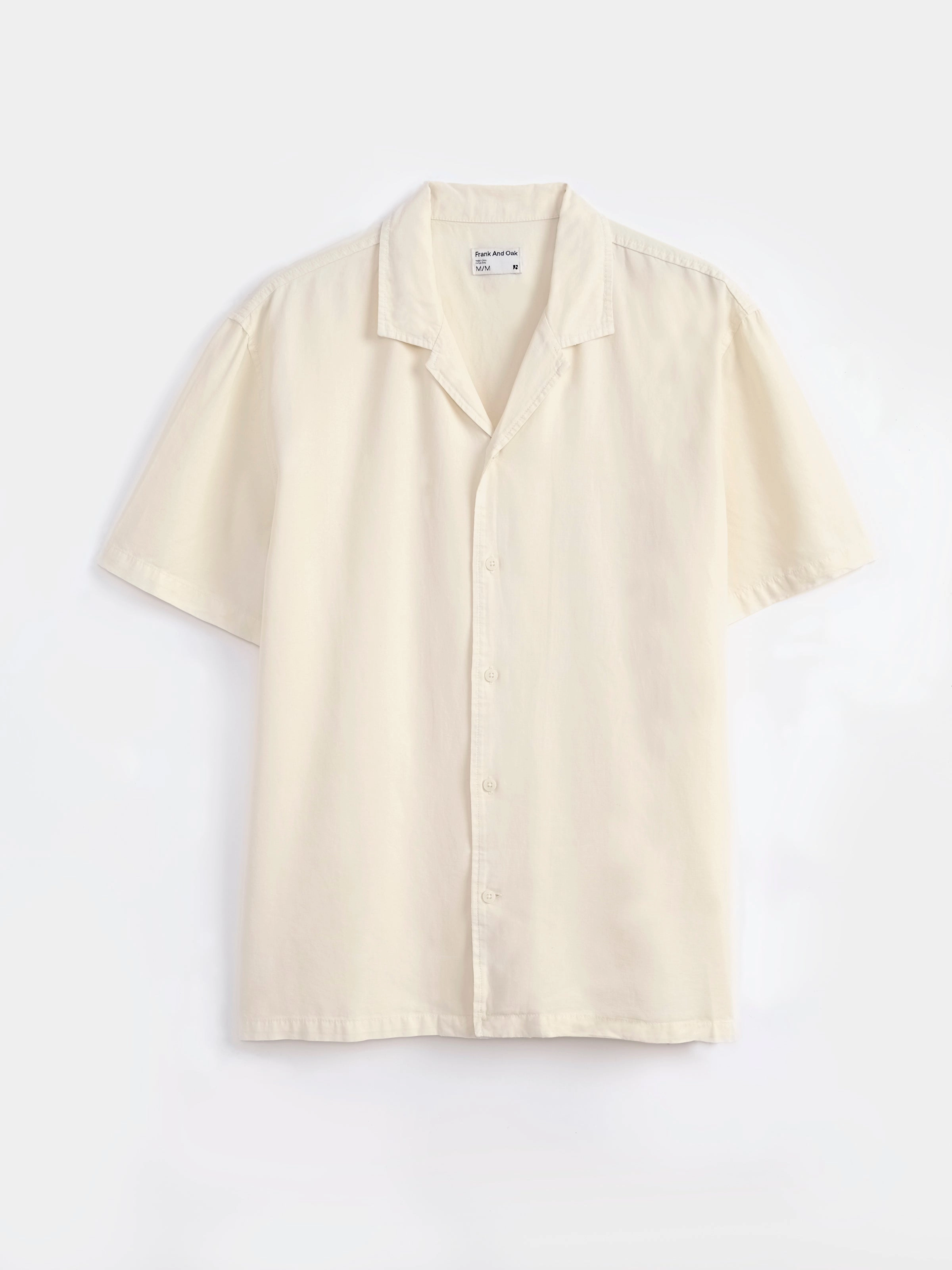 The Solid Camp Collar Shirt in Oatmeal