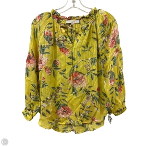 Top Long Sleeve By Loft In Yellow, Size: Xs