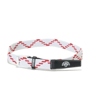Unisex Drawl Braided Belt White