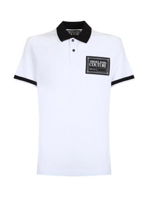 Versace Jeans Couture Logo Patch Short-Sleeved Polo Shirt