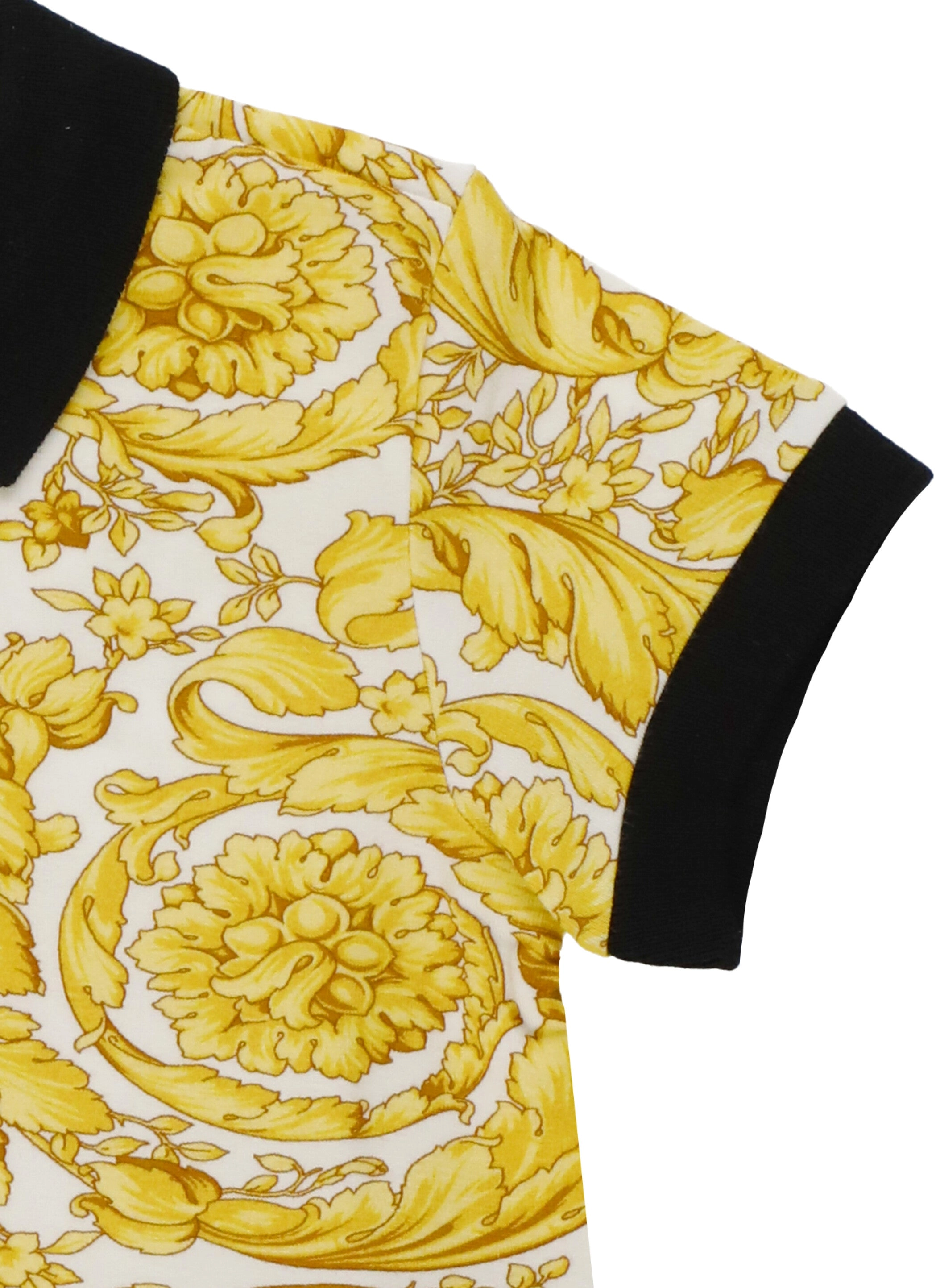 Versace Kids Baroque Pattern Short Sleeved Polo Shirt Set