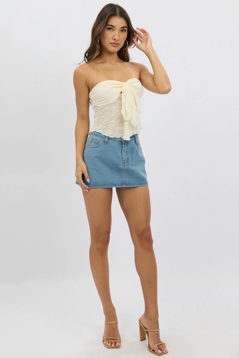 White Boob Tube Top Lace